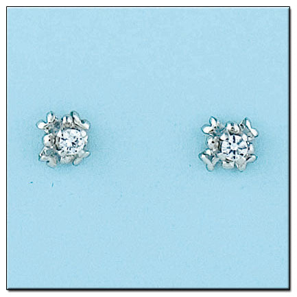 PENDIENTES ORO BLANCO 18KL DIAMANTES