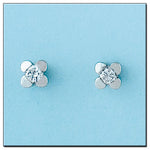 PENDIENTES ORO BLANCO 18KL DIAMANTES