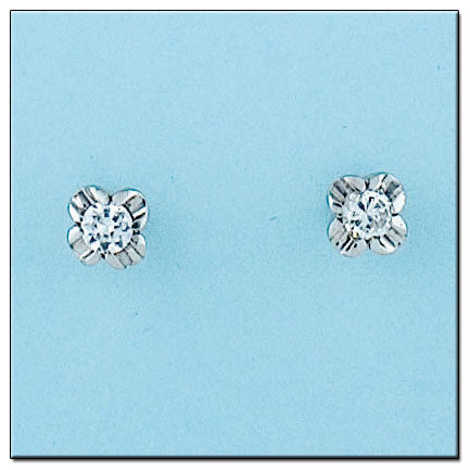 PENDIENTES ORO BLANCO 18KL DIAMANTES