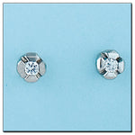 PENDIENTES ORO BLANCO 18KL DIAMANTES