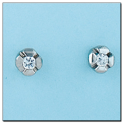 PENDIENTES ORO BLANCO 18KL DIAMANTES