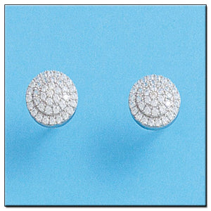 PENDIENTES ORO BLANCO 18KL DIAMANTES
