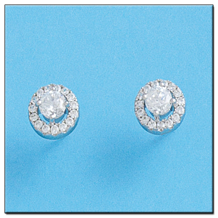 PENDIENTES ORO BLANCO 18KL DIAMANTES