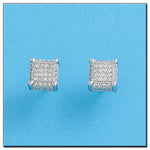 PENDIENTES ORO BLANCO 18KL DIAMANTES