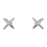 PENDIENTES ORO BLANCO 18KL DIAMANTES