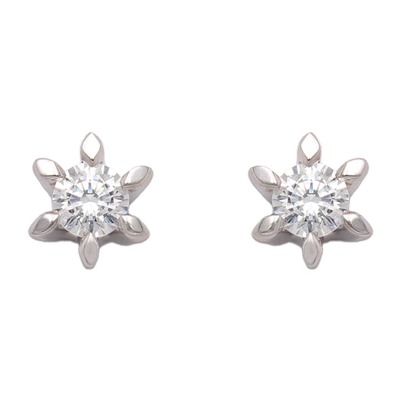PENDIENTES ORO BLANCO 18KL DIAMANTES
