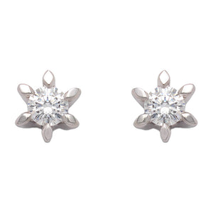 PENDIENTES ORO BLANCO 18KL DIAMANTES