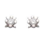 PENDIENTES ORO BLANCO 18KL DIAMANTES