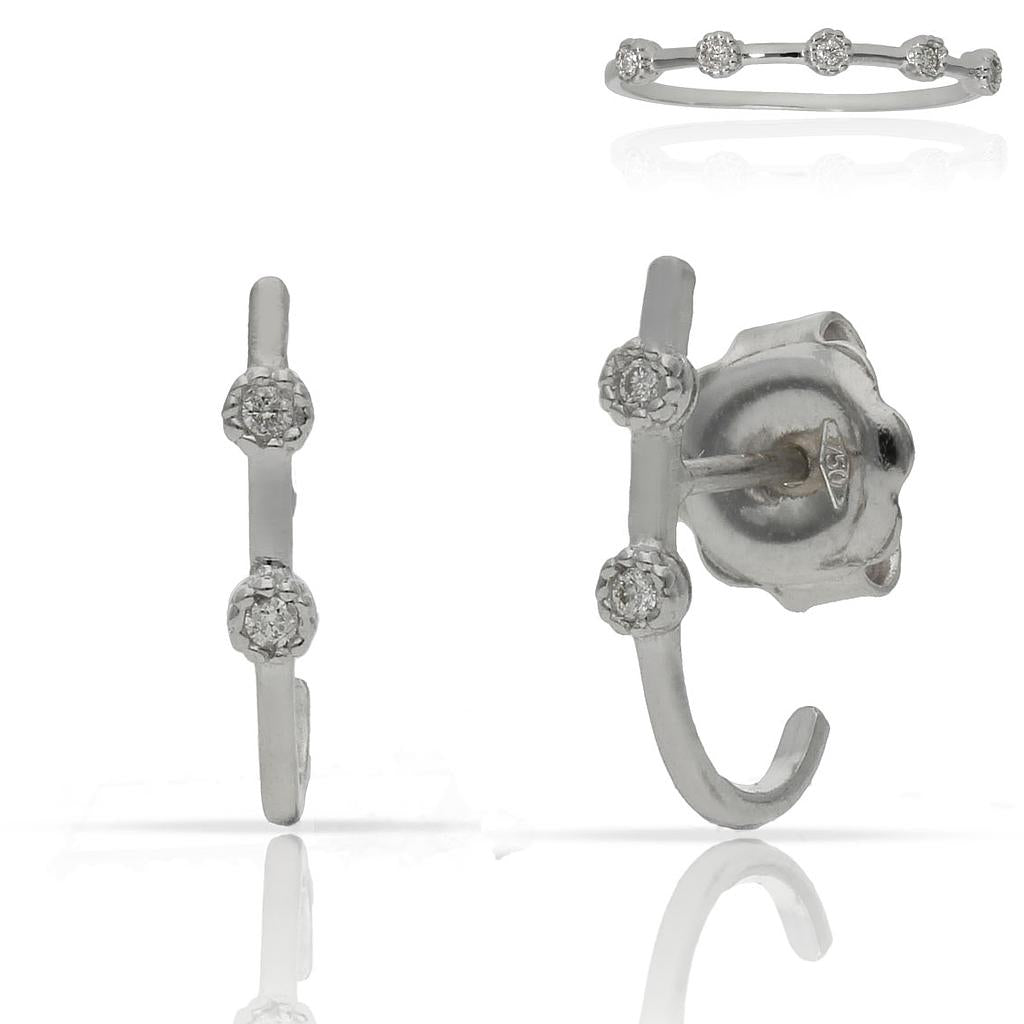 PENDIENTES ORO BLANCO 18KL DIAMANTES