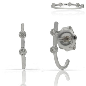 PENDIENTES ORO BLANCO 18KL DIAMANTES