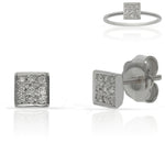 PENDIENTES ORO BLANCO 18KL DIAMANTES