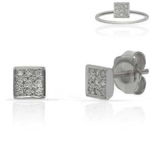 PENDIENTES ORO BLANCO 18KL DIAMANTES