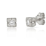 PENDIENTES ORO BLANCO 18KL DIAMANTES - STOCK