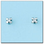 PENDIENTES ORO BLANCO 18KL DIAMANTES - STOCK