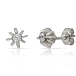 PENDIENTES ORO BLANCO 18KL DIAMANTES - STOCK
