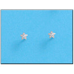 PENDIENTES ORO BLANCO 18KL ESTRELLAS