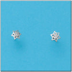 PENDIENTES ORO BLANCO 18KL ESTRELLAS