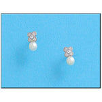 PENDIENTES ORO BLANCO 18KL FLOR