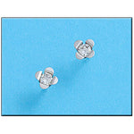 PENDIENTES ORO BLANCO 18KL FLOR