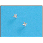 PENDIENTES ORO BLANCO 18KL FLOR
