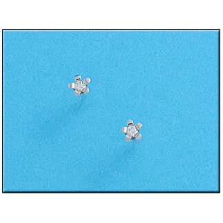 PENDIENTES ORO BLANCO 18KL FLOR
