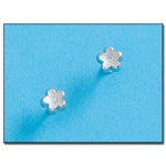 PENDIENTES ORO BLANCO 18KL FLORES