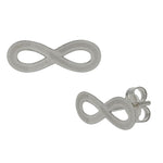 PENDIENTES ORO BLANCO 18KL INFINITO
