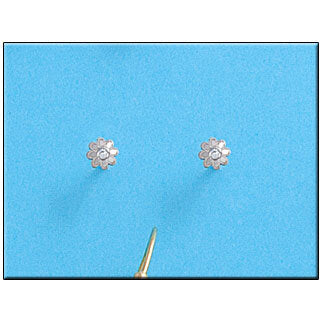 PENDIENTES ORO BLANCO 18KL MARGARITA