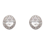 PENDIENTES ORO BLANCO 18KL OVAL