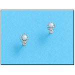 PENDIENTES ORO BLANCO 18KL PERLAS