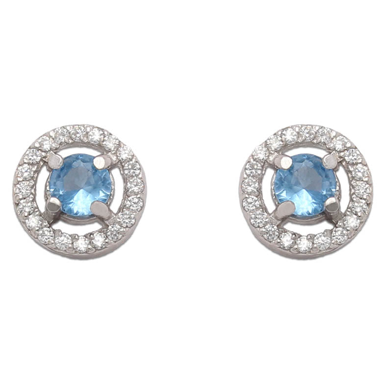 PENDIENTES ORO BLANCO 18KL REDONDOS