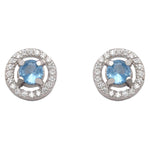 PENDIENTES ORO BLANCO 18KL REDONDOS