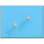 PENDIENTES ORO BLANCO 18KL TREBOL