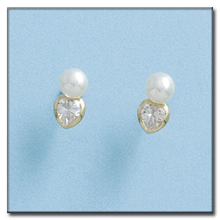 PENDIENTES ORO DE 18KL PERLAS