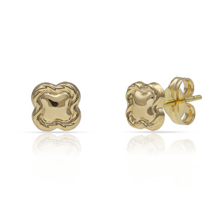 PENDIENTES ORO TREBOL - 6x6MM