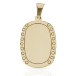 PLACA ORO 18KL  CIRCULOS - 23X32MM - Peso: 3.35 gr 