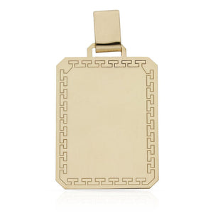 PLACA ORO 18KL GRECA - 23X32MM - Peso: 3.80 gr 