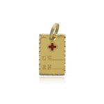 PLACA ORO 18KL GRUPO SANGUINEO - 10X16MM - Peso: 1.35 gr 