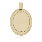 PLACA ORO 18KL OVAL - 26X33MM - Peso: 4.95 gr 