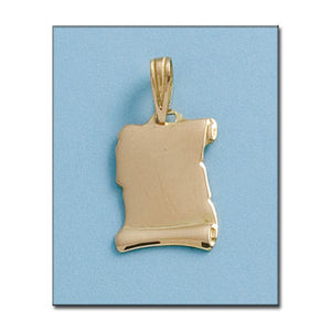 PLACA ORO 18KL PERGAMINO - 13x18MM - Peso: 1.60 gr 