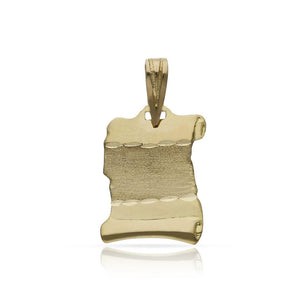 PLACA ORO 18KL PERGAMINO - 13X18MM - Peso: 2.15 gr 