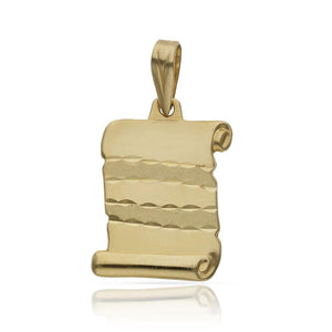 PLACA ORO 18KL PERGAMINO - 16X22MM - Peso: 2.05 gr 