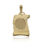 PLACA ORO 18KL PERGAMINO - 18x25MM - Peso: 1.80 gr 