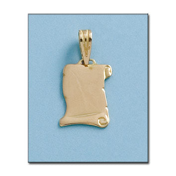 PLACA ORO 18KL PERGAMINO LISA - 12X16MM - Peso: 1.30 gr 