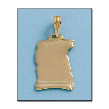 PLACA ORO 18KL PERGAMINO LISA - 16X23MM - Peso: 2.50 gr 