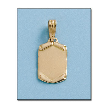 PLACA ORO 18KL PERGAMINO LISO - 12X18MM - Peso: 1.50 gr 