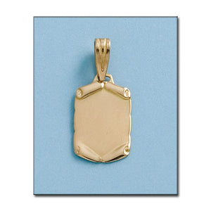 PLACA ORO 18KL PERGAMINO LISO - 12X18MM - Peso: 1.50 gr 