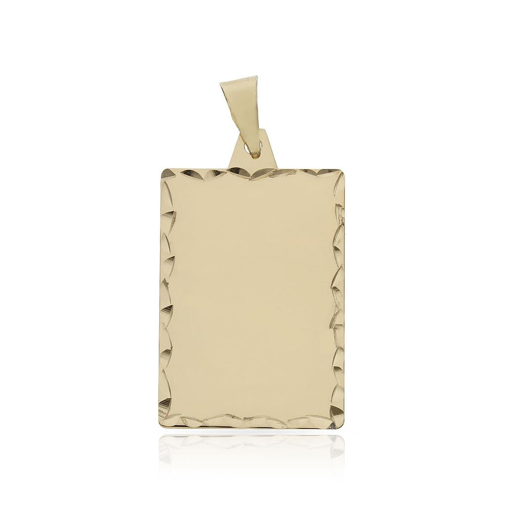 PLACA ORO 18KL TALLADA - 18x27MM - Peso: 2.35 gr 