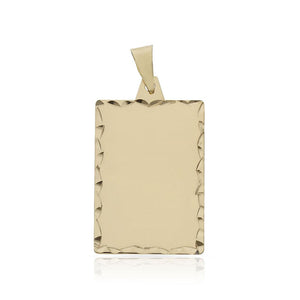 PLACA ORO 18KL TALLADA - 18x27MM - Peso: 2.35 gr 