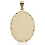 PLACA ORO 18KL TALLADA - 23X36MM - Peso: 4.75 gr 